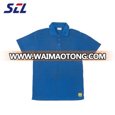 Wholesale OEM custom Logo  Work Clothes Polo Shirt Antistatic Finish Fabric Golf Polo Plain Blank Polo