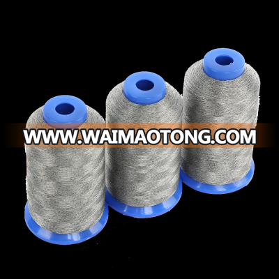 100% polyester competitive price silver fiber esd sewing thread