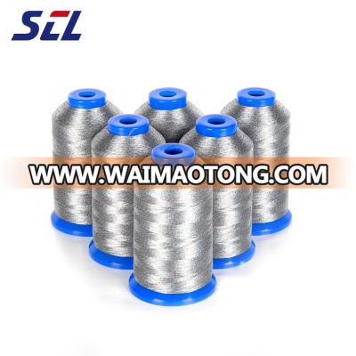 Anti radiation silver coated sewing thread conductive fiber yarn